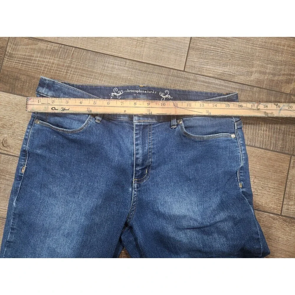 Christopher & Banks Womens Size 10 Blue Solid Modern Fit Jeans